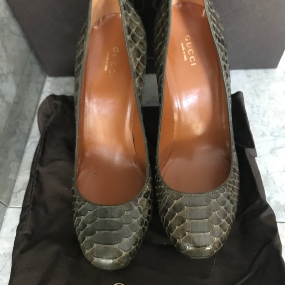 Gucci Python Platform Pumps Size 39 - Picture 6 of 7